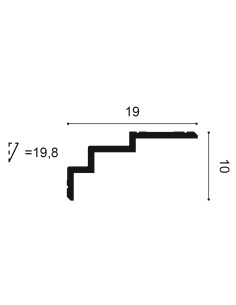 Orac Decor Cornisa 200X10X19 C392 Steps