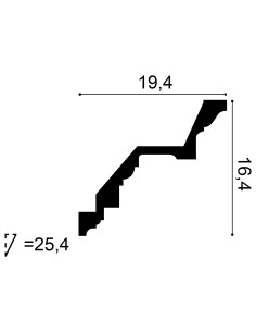 Orac Decor Cornisa 200X16,4X19,4 Cm C422