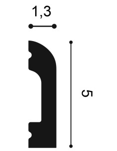 Orac Zócalo Multifuncional 200X1,3X5 Cm Sx182 Cascade