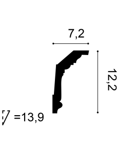 Orac Decor Cornisa 200X12,2X7,2 Cm C304