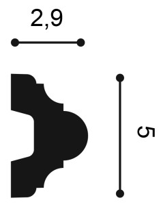 Orac Decor Moldura 200X5X2,9 Cm P4020