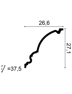 Orac Decor Cornisa 200X27,1X26,6 Cm C336 Ba'Rock