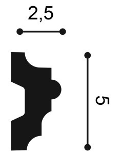 Orac Decor Moldura 200X5X2,5 Cm P9040