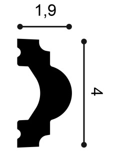 Orac Decor Moldura 200X4X1,9 Cm Px120