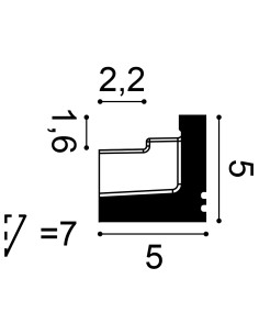 Orac Decor Moldura 200X5X5 Cm C361 Stripe