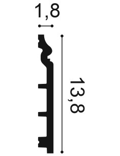Orac Decor Zócalo 200X13,8X1,8 Cm Sx118 Ral 9003