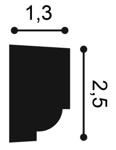 Orac Decor Moldura Flex 200X2,5X1,3Cm P9050F