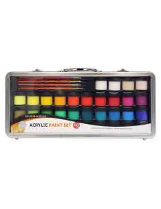 Set Pintura Acrílica Clear Box 34X18 Ml