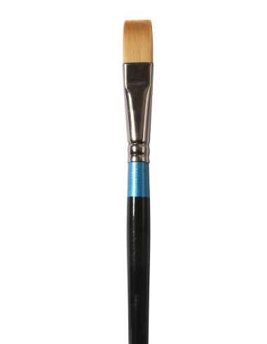 Pincel Sintético Plano Corto Acuarela Mango Corto  S.55