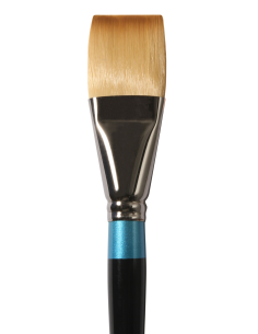 Pincel Sintético Plano Corto Acuarela Mango Corto  S.55