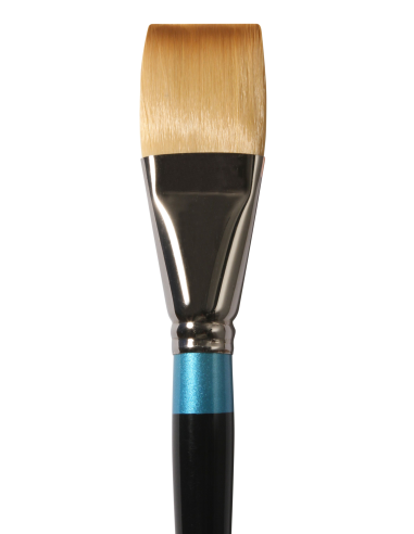 Pincel Sintético Plano Corto Acuarela Mango Corto  S.55