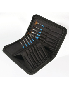 Estuche Cremallera 10 Pinceles Acuarela Aquafine