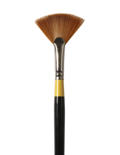 Pincel Sintético Rígido Abanico Acrílico Mango Largo S.46