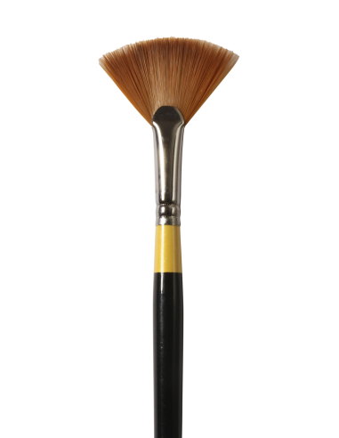 Pincel Sintético Rígido Abanico Acrílico Mango Largo S.46