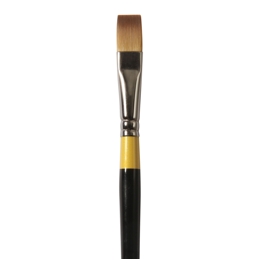 Pincel Sintético Plano Corto Acrílico Mango Corto  S.55