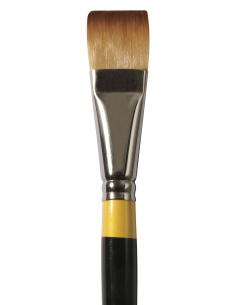 Pincel Sintético Plano Corto Acrílico Mango Corto  S.55
