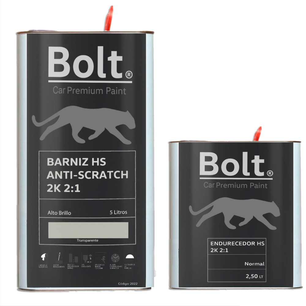 Kit Barniz + Catalizador Hs 2:1 Normal 2K Bolt 7,5 Lt