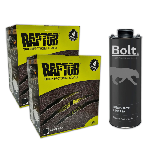 Spray pintura raptor 2k negro 400 ml