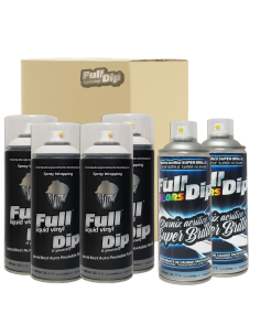 Pack 4 X Spray Full Dip Blanco + 2 X Barniz Súper Brillo