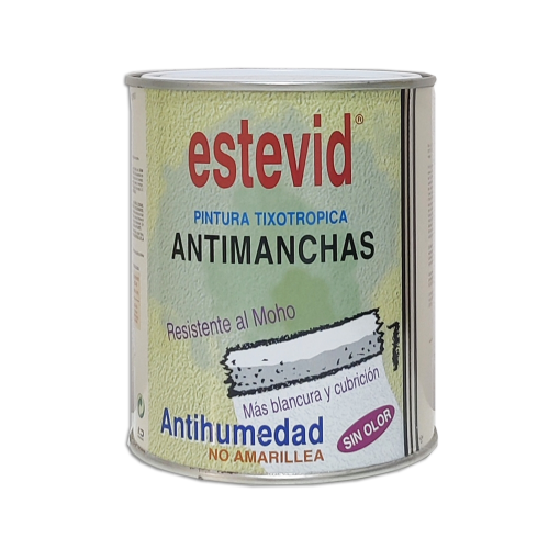 Pintura al pliolite Antimanchas Antihumedad Blanco Estevid 750 ML