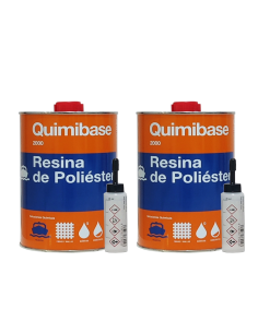 Kit 2 Uds. Resina Poliéster + Catalizador 1Kg
