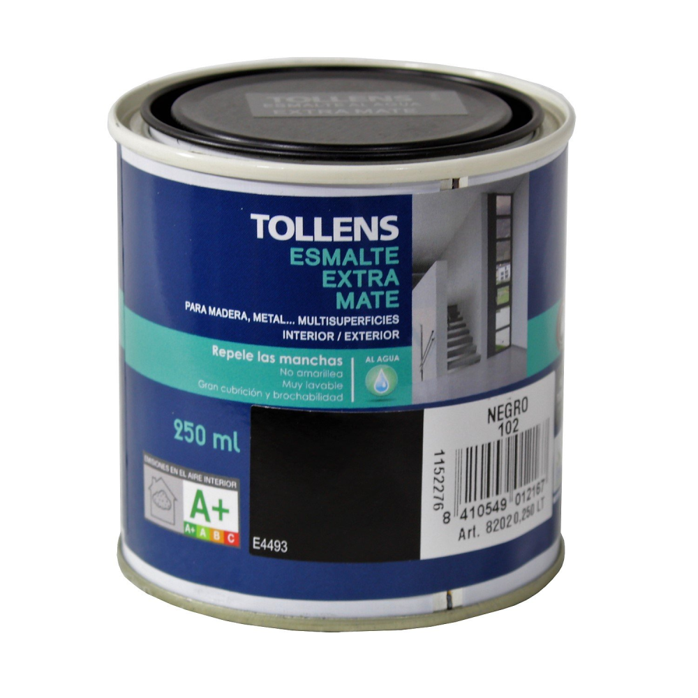 Esmalte Al Agua Extra Mate Tollens 250 Ml