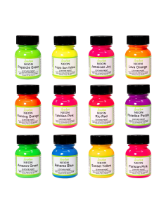 Set Pintura Para Cuero Angelus Neón Kit 12 Colores