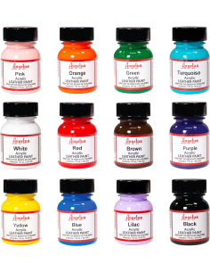 Set Pintura Para Cuero Angelus Best Seller Kit 12 Colores