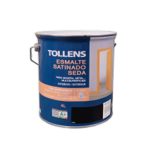 Esmalte Al Agua De Poliuretano Satinado Seda Tollens 4 Lt