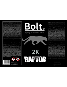 Spray Bolt Pintura Raptor 2K Ral 3028 Rojo Vivo 400 Ml