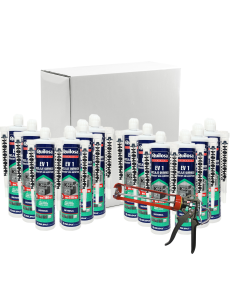 Pack 12 Uds. Anclaje Químico Ev1 Quilosa + Pistola Alta Calidad