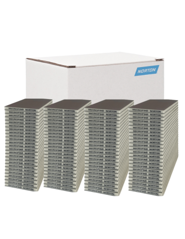 Caja 100 Esponjas Lija Doble Cara Norton Microfina 120X98X12 Mm