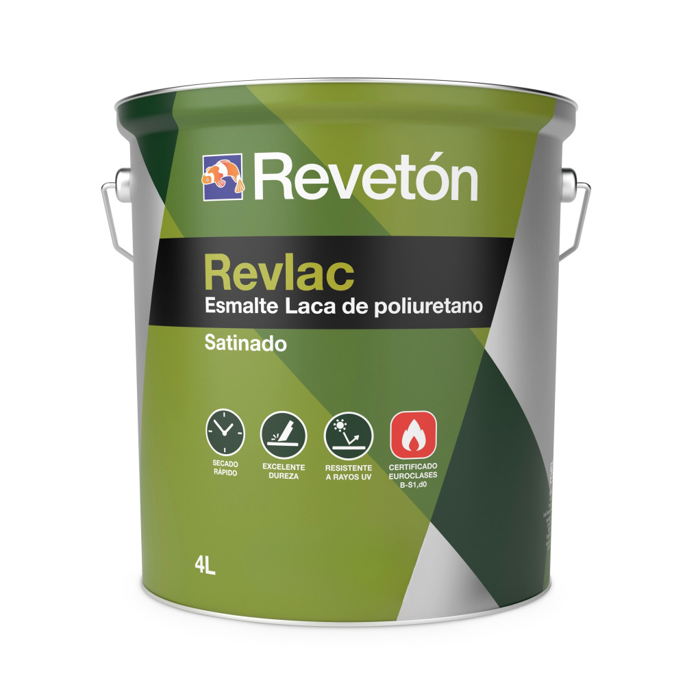 Esmalte Laca Satinado De Poliuretano Rev-Lac 4 Lt
