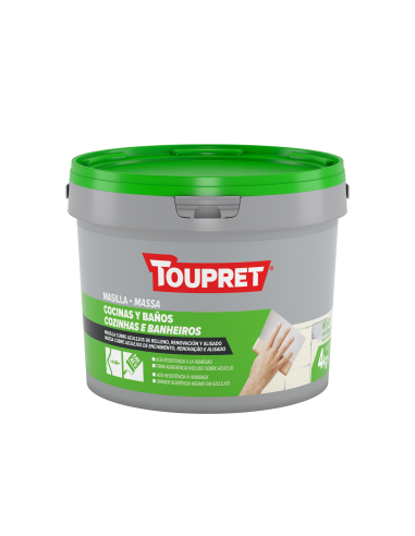Masilla Cubre Azulejos Cocinas Y Baños Toupret 4 Kg