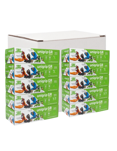 Pack 10 Cajas Guantes De Nitrilo Texturizado Unigrip GR 50 Uds.