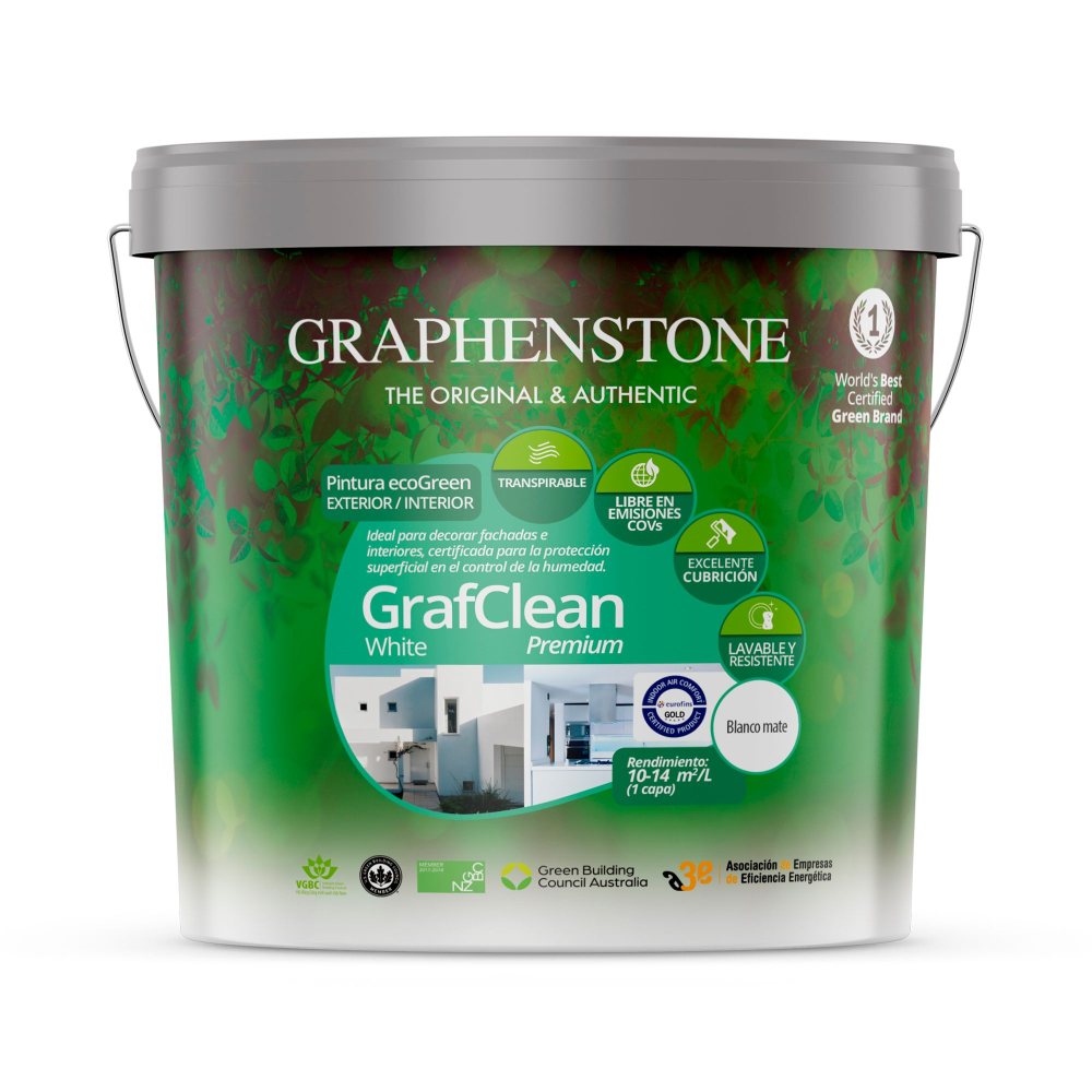 Pintura Acrílica con Cal GrafClean Mate Blanco 4 Lt