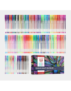 SET 100 Bolígrafos de Gel y Purpurina Starkson