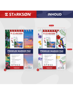 Set 2 Cuadernos para Rotuladores, Pintura y Lázpices  A5 Starkson