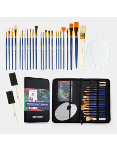 Estuche con 28 Pinceles y...