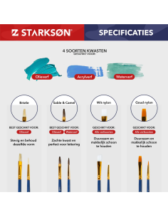 Estuche con 28 Pinceles y Brochas Starkson