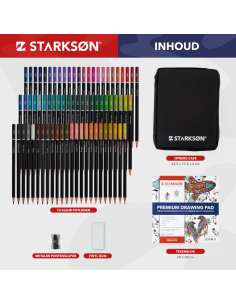 SET 76 Piezas con 72 Lápices de Colores y Accesorios Starkson
