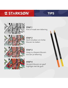 SET 76 Piezas con 72 Lápices de Colores y Accesorios Starkson