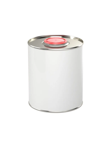 Envase Cilíndrico Metálico Esmaltado Blanco Exterior 108x131 TP42 1 Lt