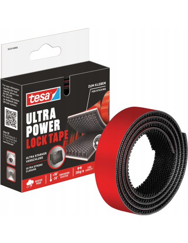 Tesa Cinta Doble Cara Velcro Ultra Power Lock Tape 25 mm x 1 mt