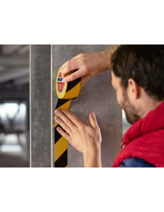 Tesa Cinta Adhesiva Señalización Signal Premium  50 mm x 60 mts Roja - Blanca