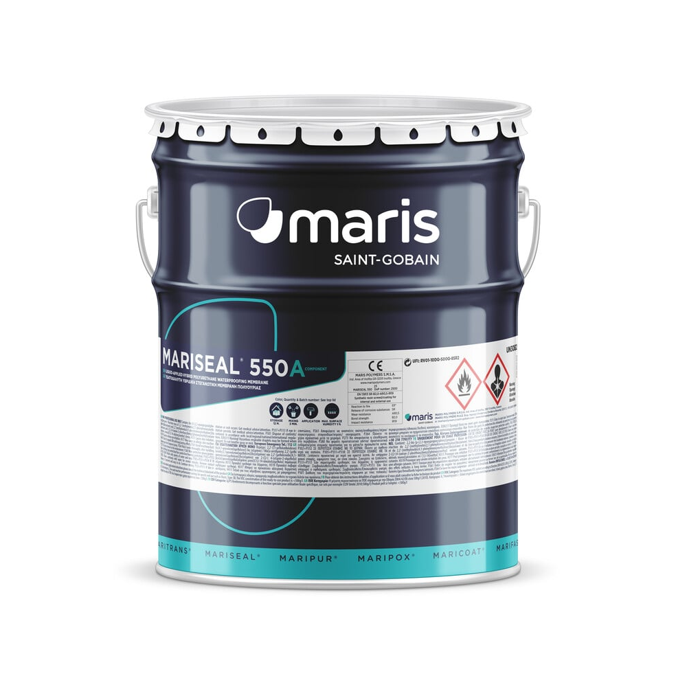 Poliurea en Frio Bicomponente UV Mariseal 550 Gris 20+2 Kg