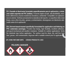 Pintura Flexible Para Toldos PVC Carta Ral 1 Lt