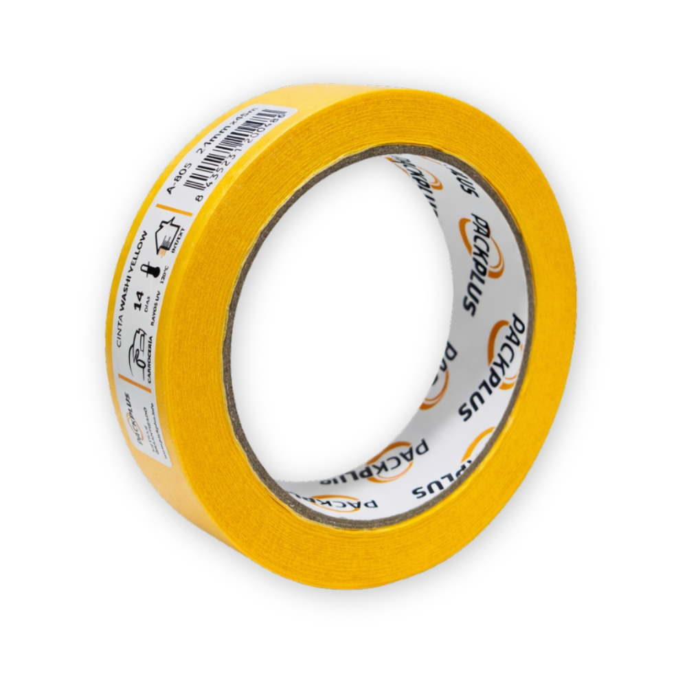 Cinta Papel de Arroz Washi Amarillo A-805 24 Mm X 45 Mts