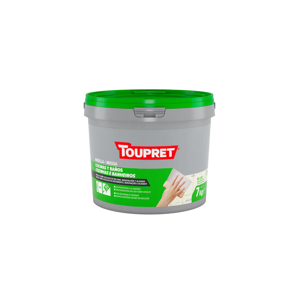 Masilla Cubre Azulejos Cocinas Y Baños Toupret 7 Kg