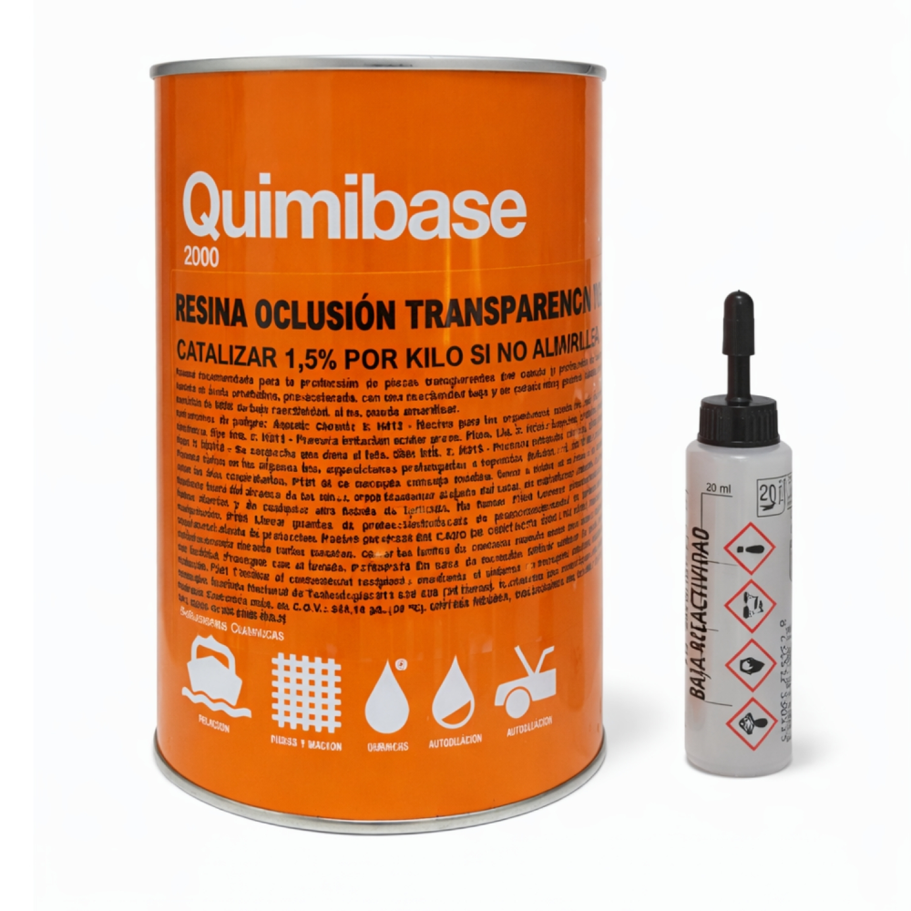 Resina Poliéster Oclusión + Catalizador Transparente 1 Kg